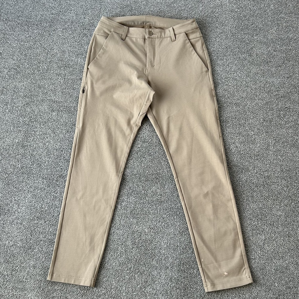 BYLT Everyday Pant 2.0 Pants‎ Mens 33x30 Beige Slim Fit Stretch Casual Basics